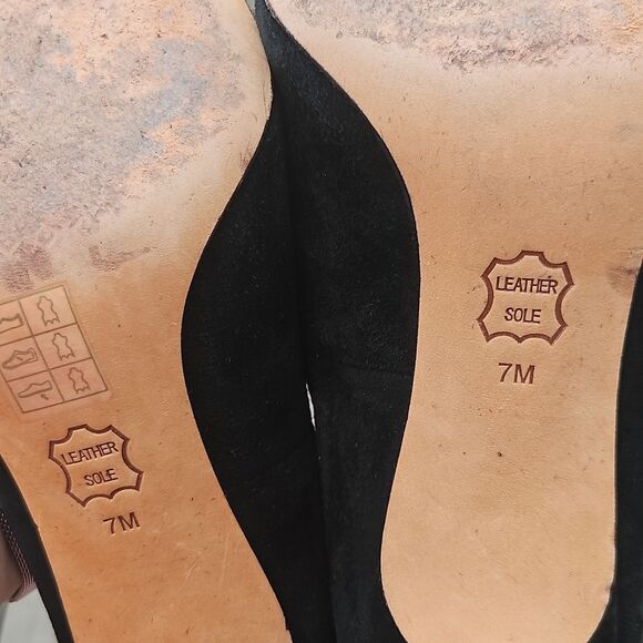 Tory Burch Delphine Rhinestone Heels – Black Suede, Size 7 ✨ - Picture 10 of 11